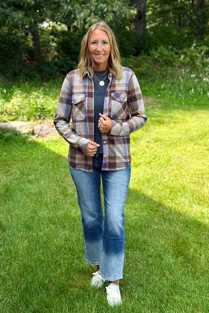 Cassian- Sand Brown Plaid