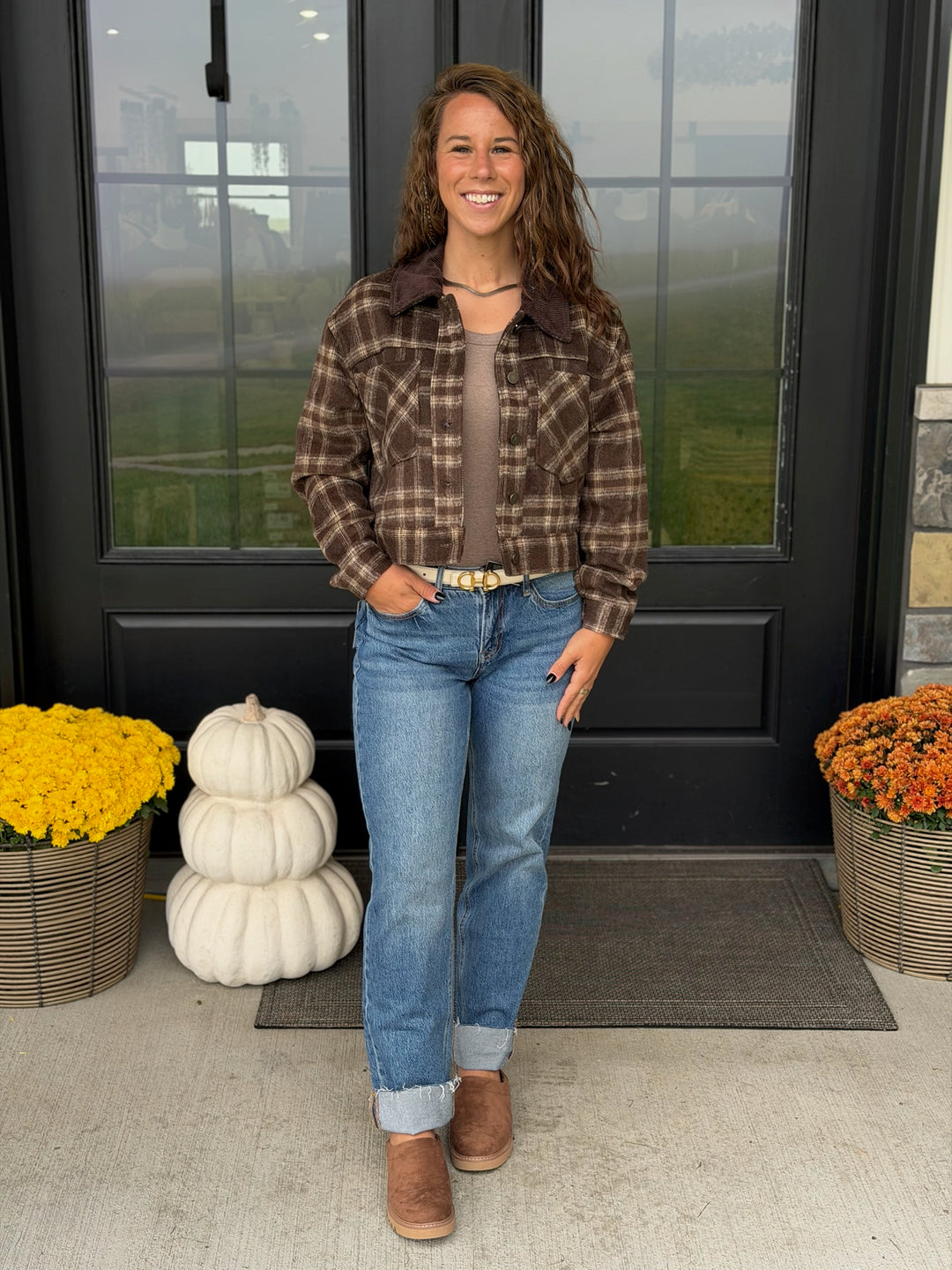 Brown Plaid Jacket