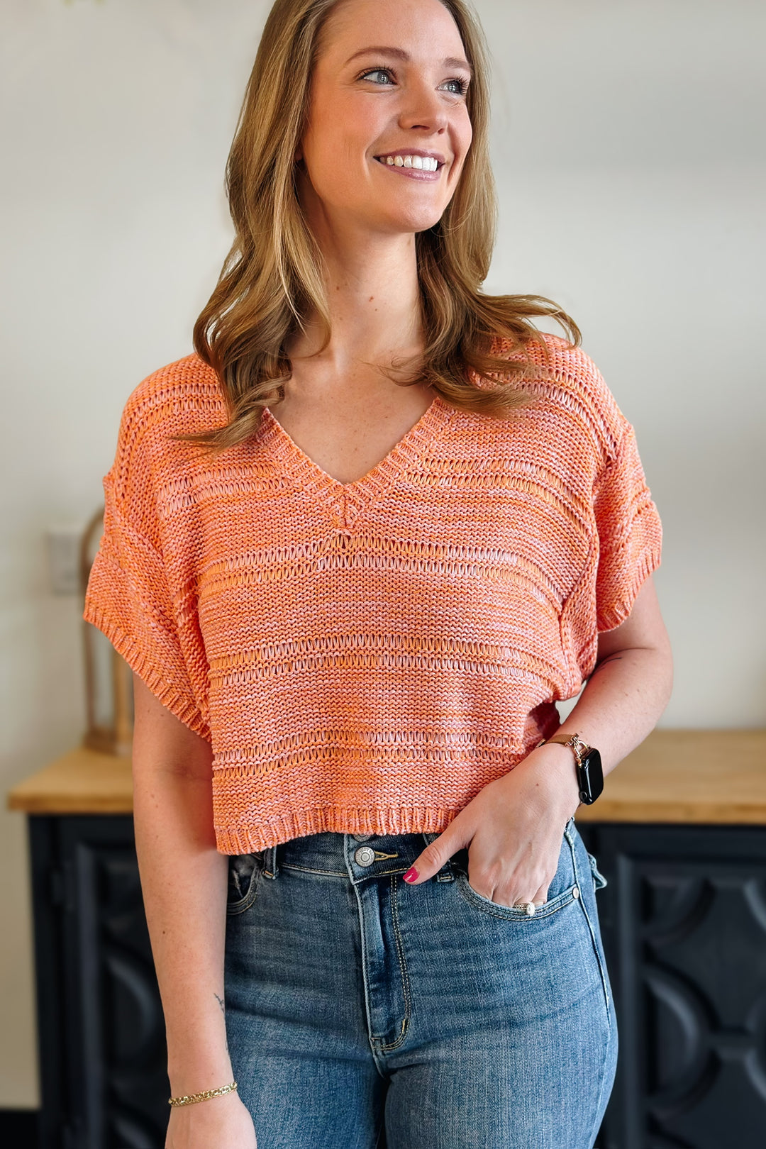 Sun Blush Drop Sweater