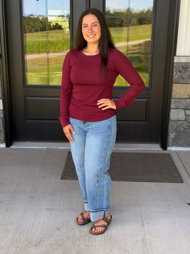 Stacy Top- Burgundy