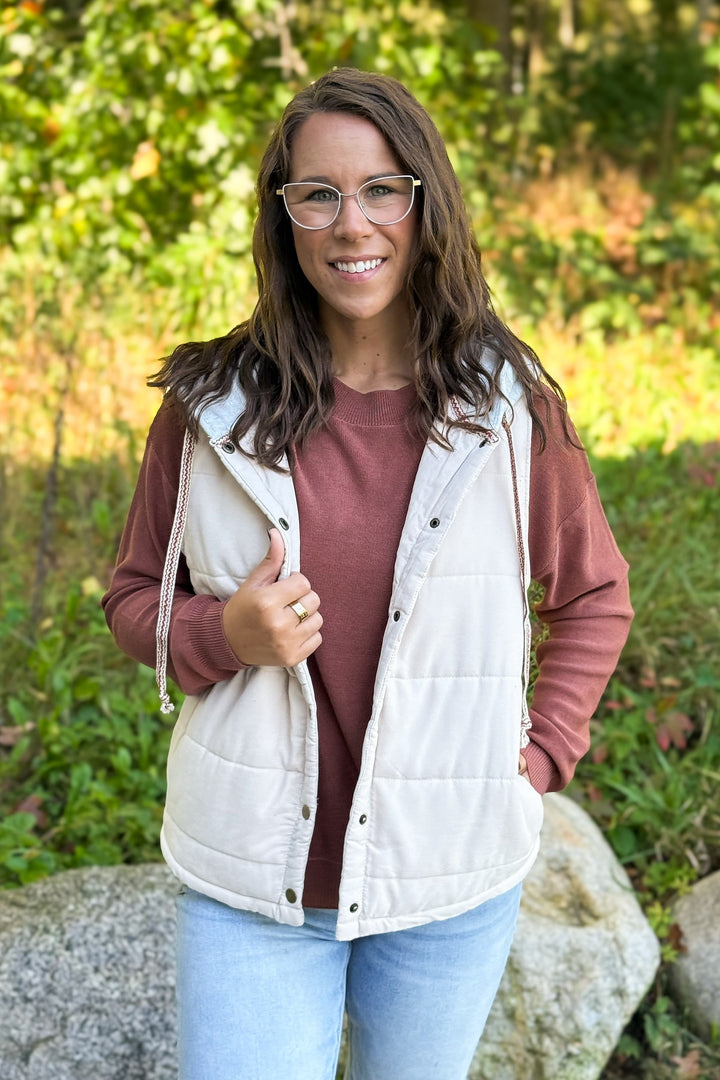Oatmeal Puffer Vest