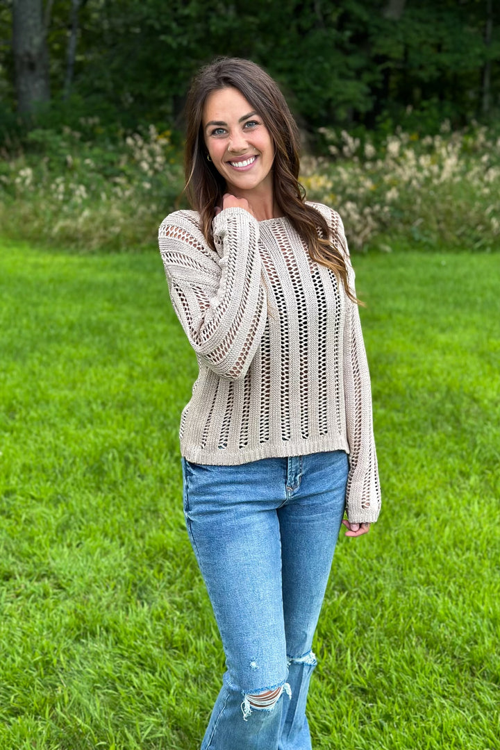 Taupe Knit Sweater