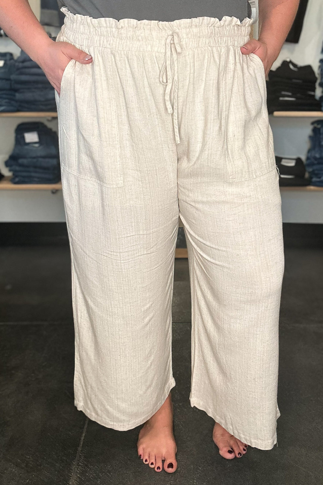 Oatmeal Paperbag Pant- Curvy