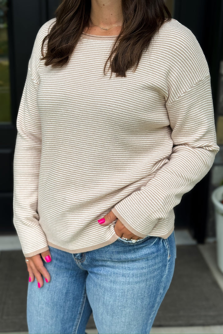 Taupe Textured Sweater