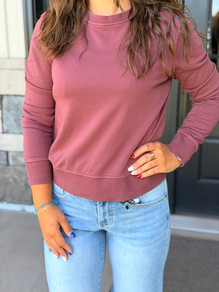 Merlot Fleece Crew