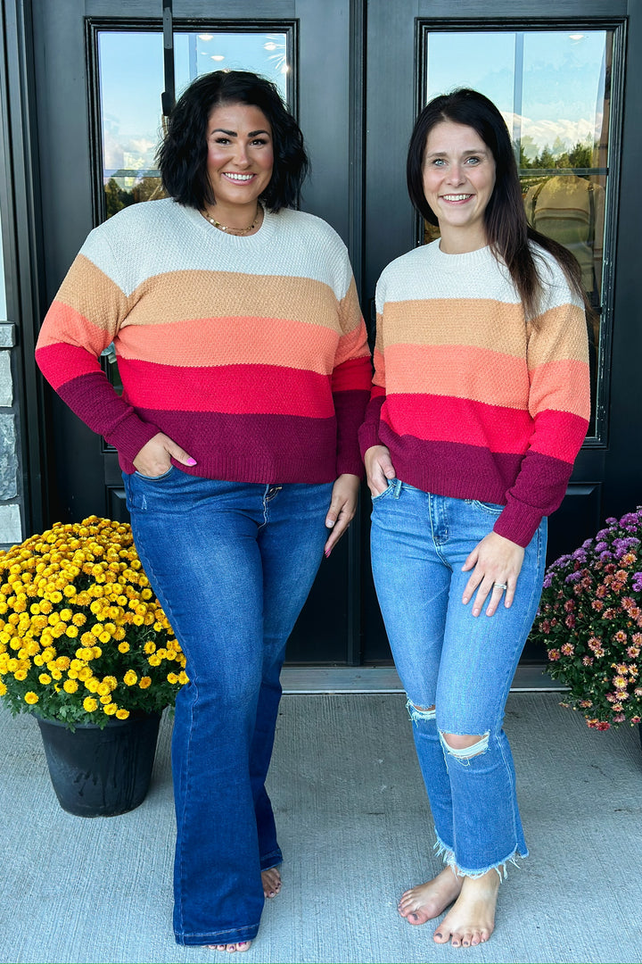 Striped Color Block Sweater