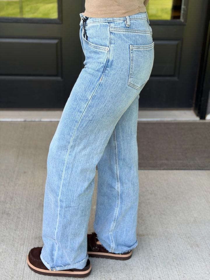 Mica Mid Rise Wide Stripe