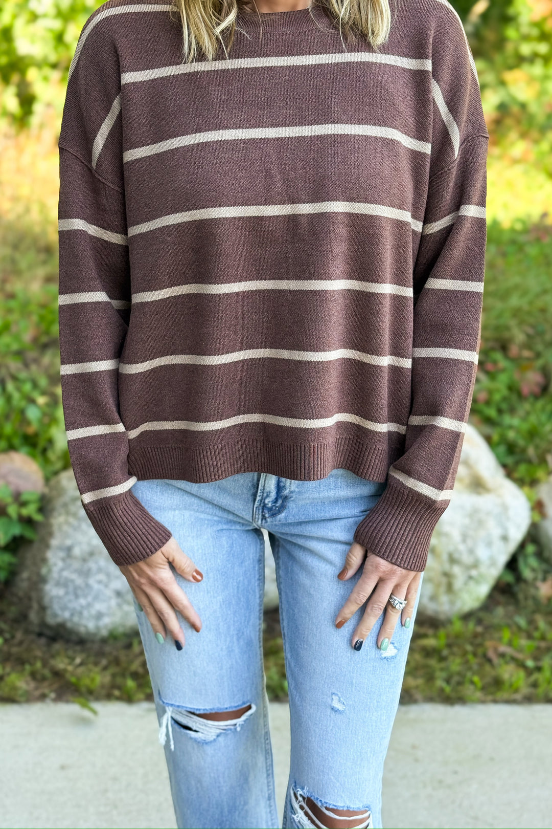 Chocolate Striped Sweater