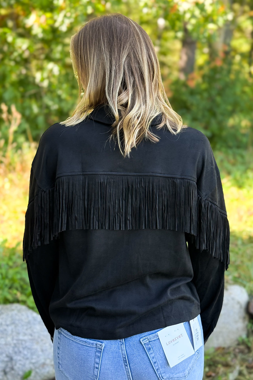 Black Suede Fringe Jacket