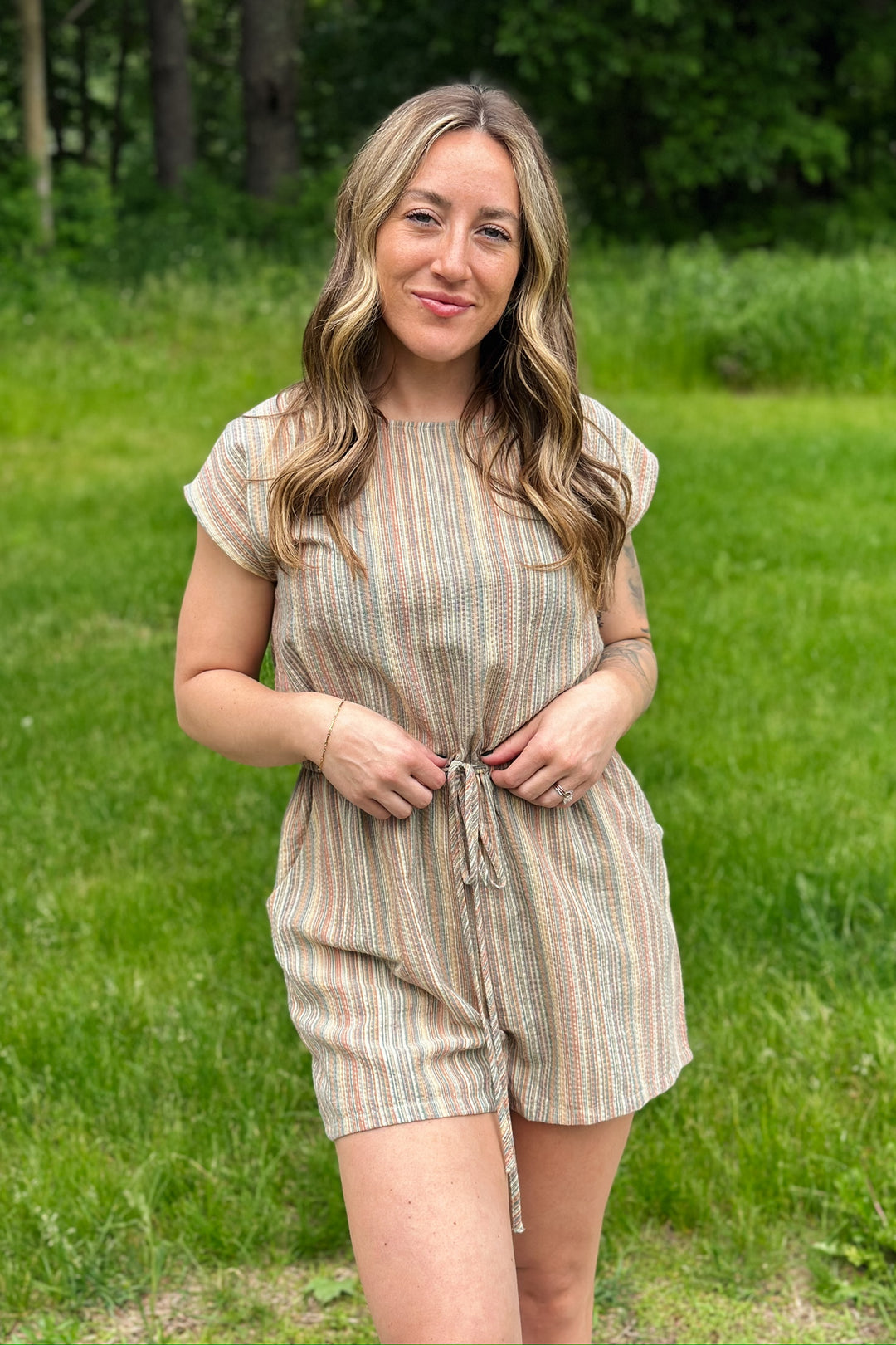 Multi-Stripe Romper