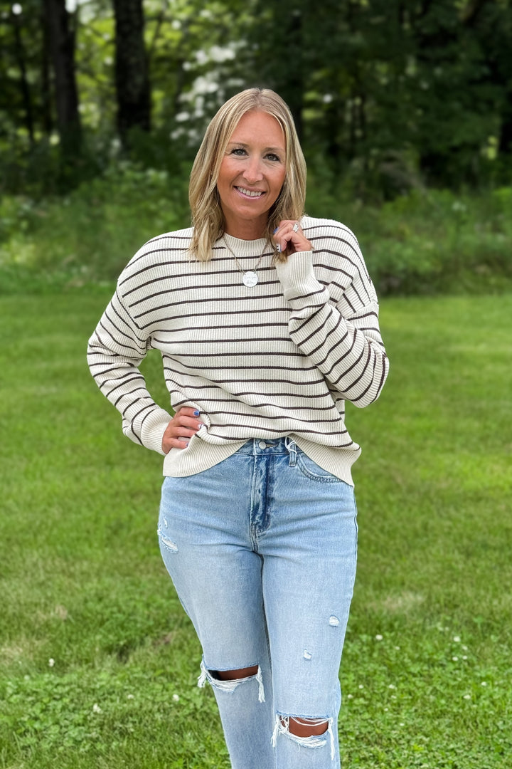 Ely Sweater- Cream Chocolate