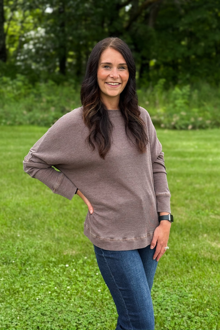 Mocha Dolman Pullover