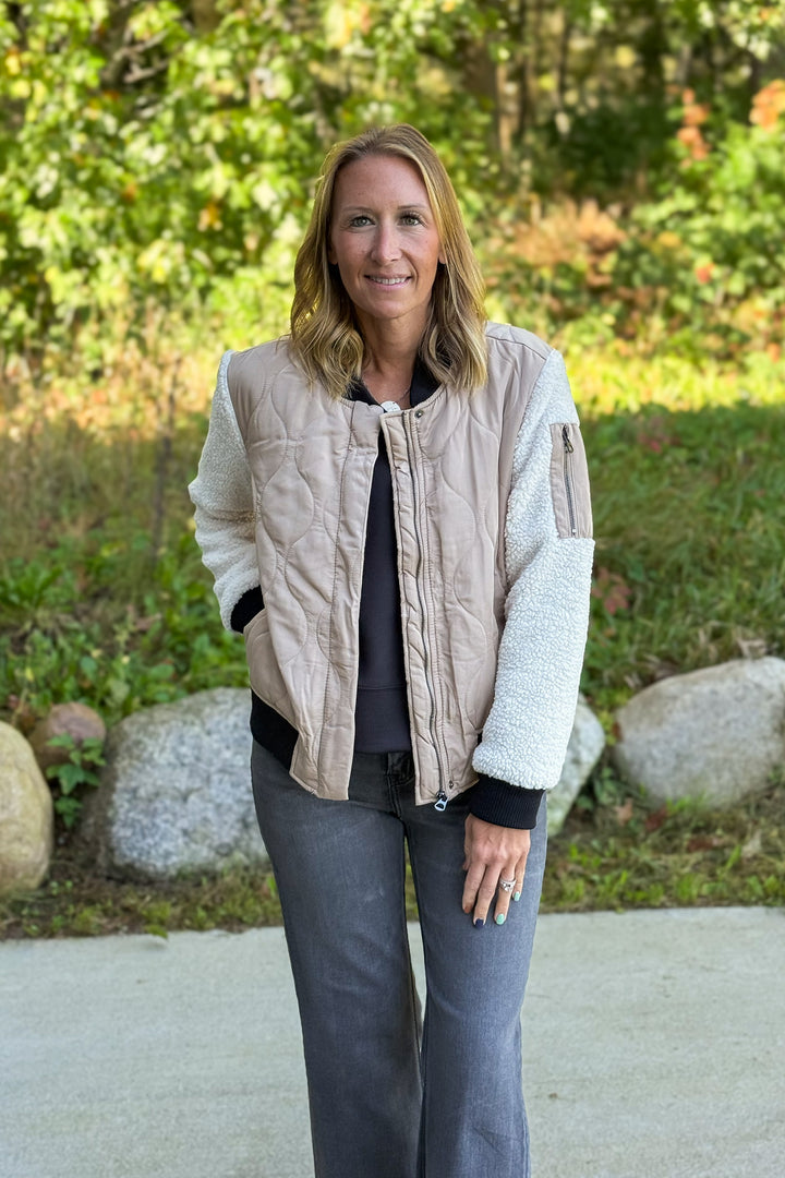 Taupe Fleece Jacket