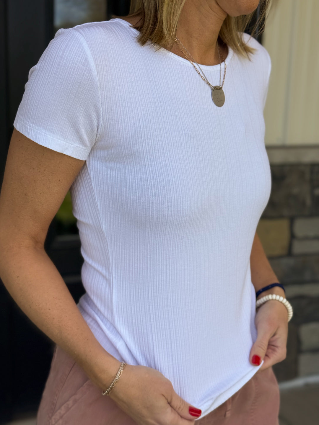 White Crew Tee