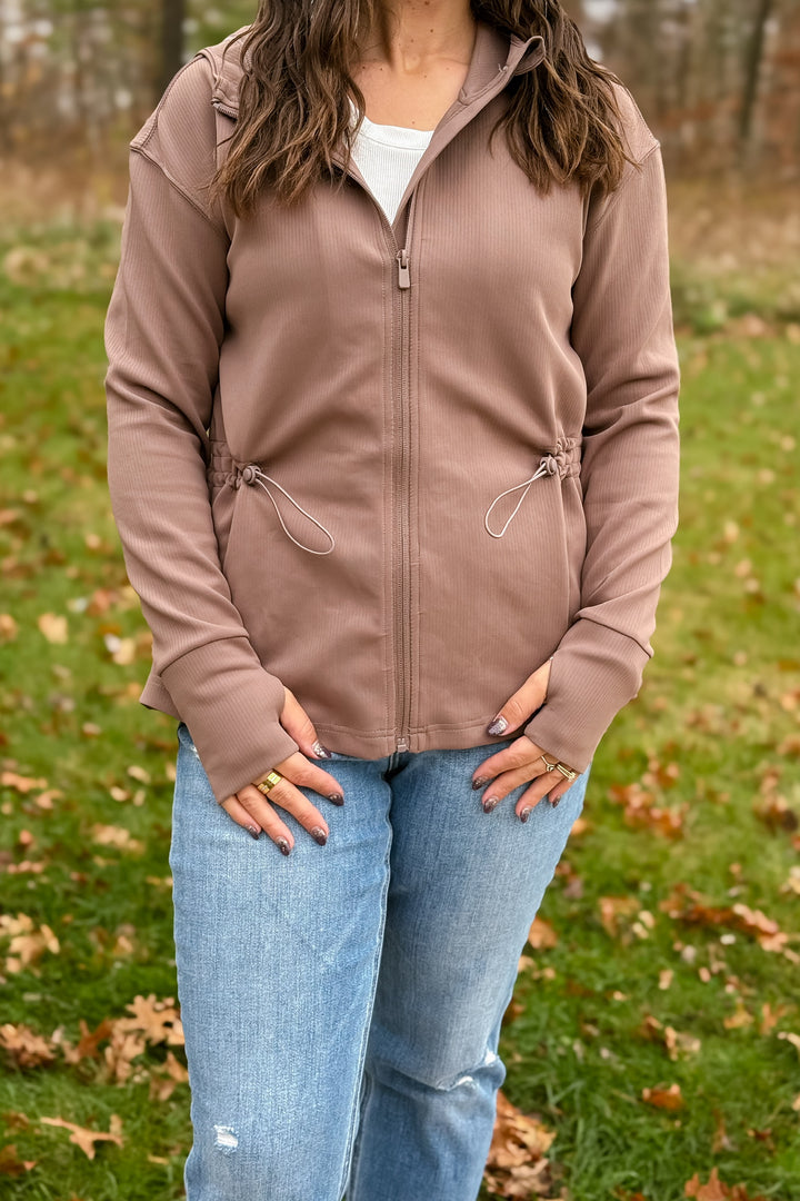 Full Zip Taupe Jacket