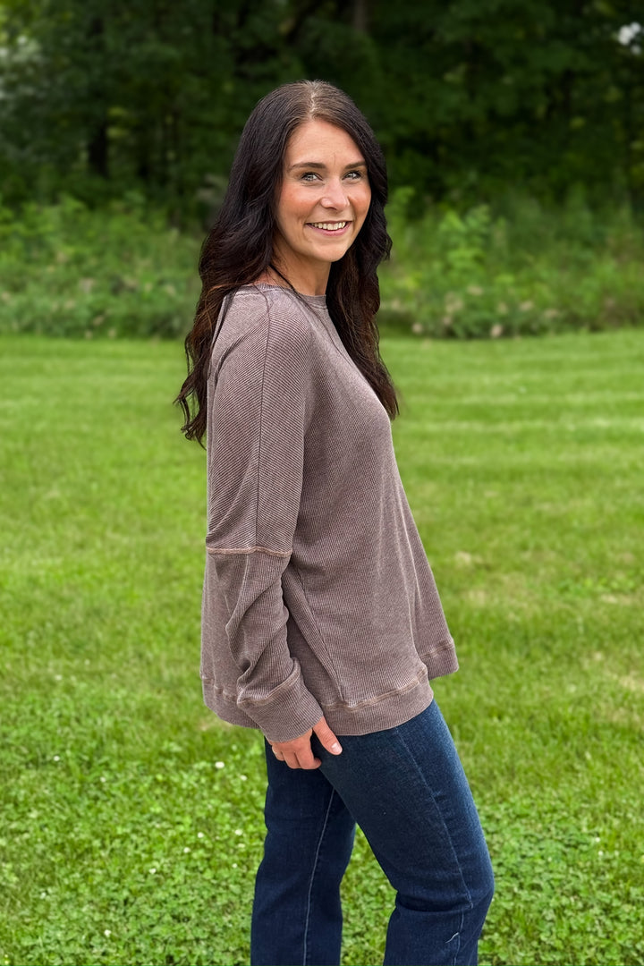 Mocha Dolman Pullover