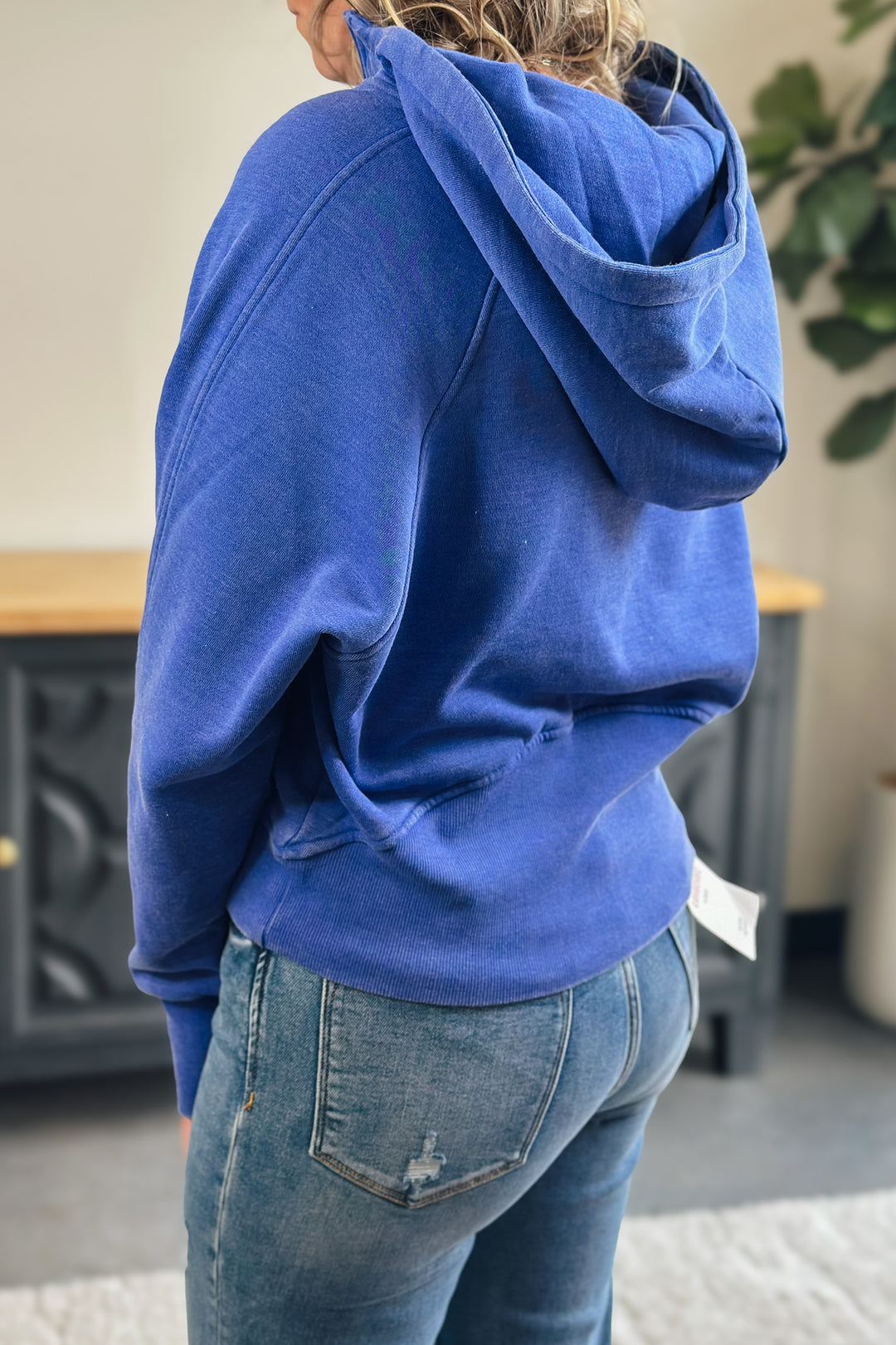 Royal Blue Boxy Quarter Zip