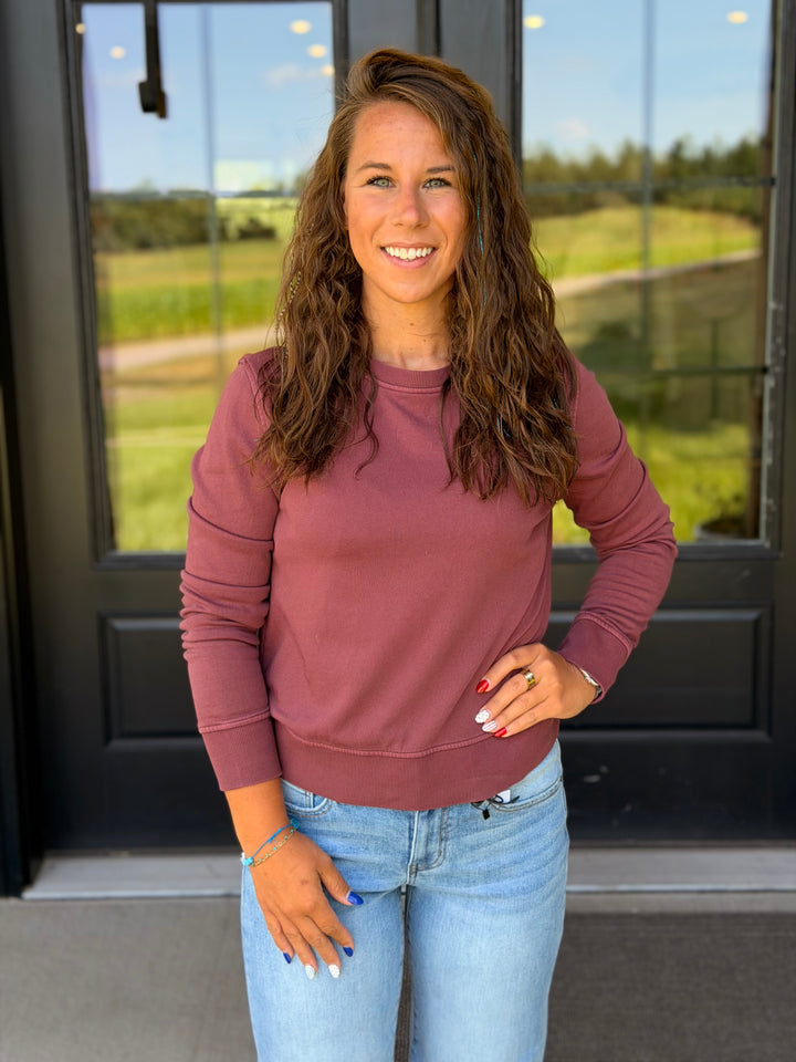 Merlot Fleece Crew