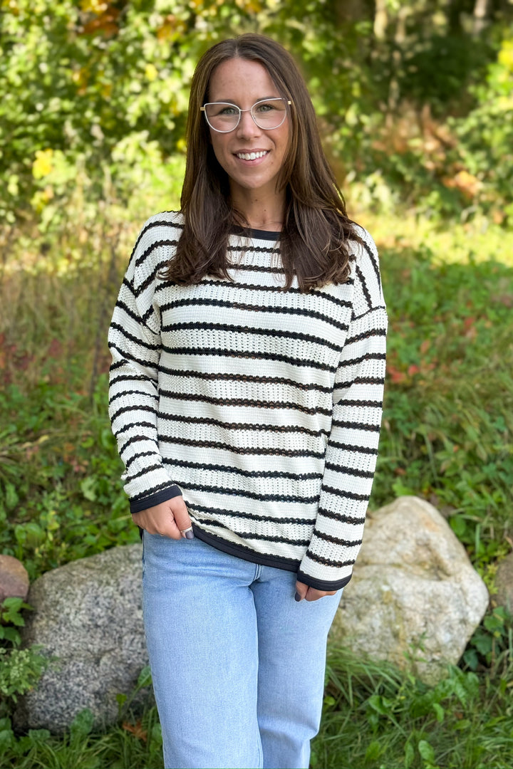 Black Striped Sweater