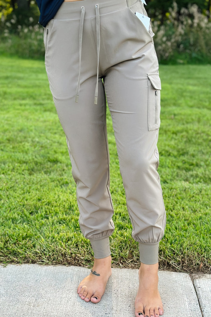 Active Cargo Jogger Pant- Taupe