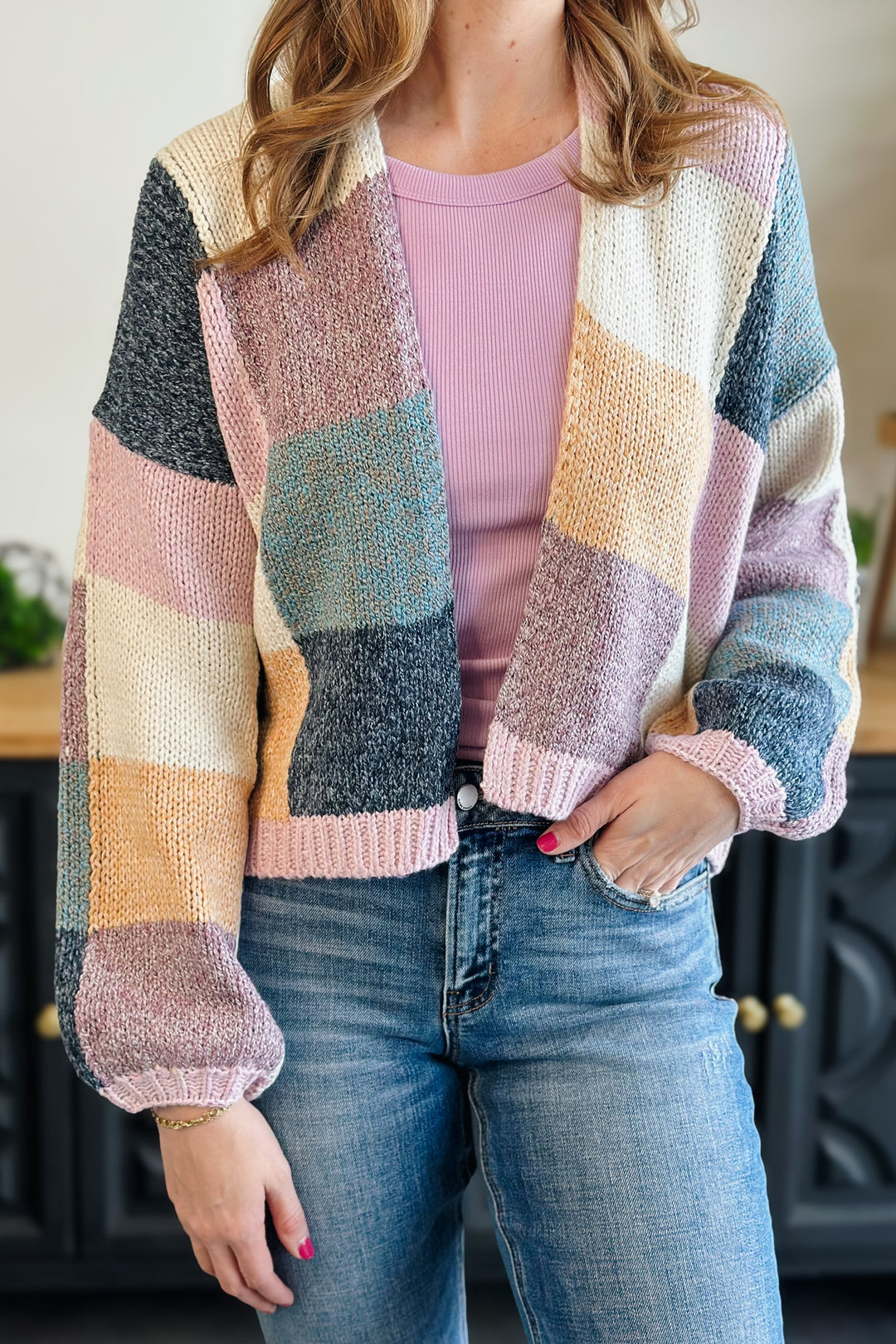 Lavender Open Cardigan