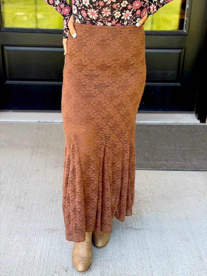 Brown Lace Skirt