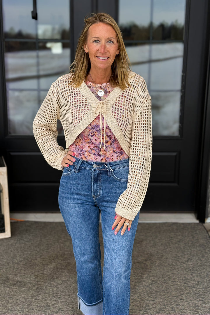 Knit Crochet Crop Cardigan