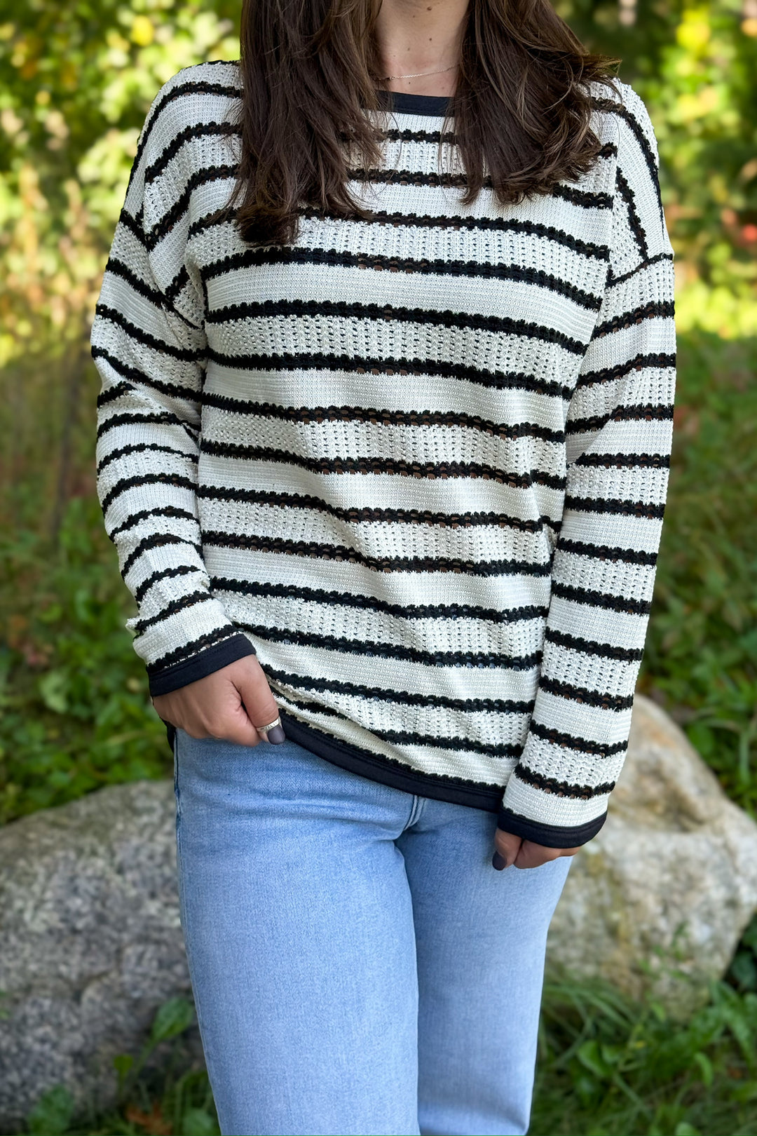 Black Striped Sweater