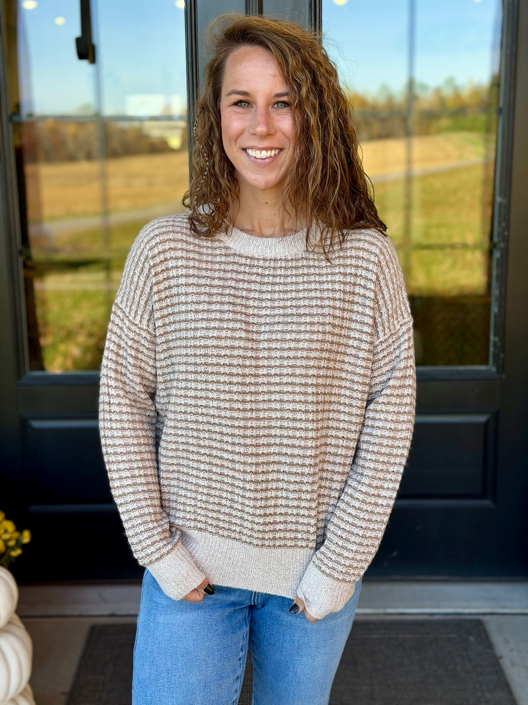 Taupe Textured Sweater