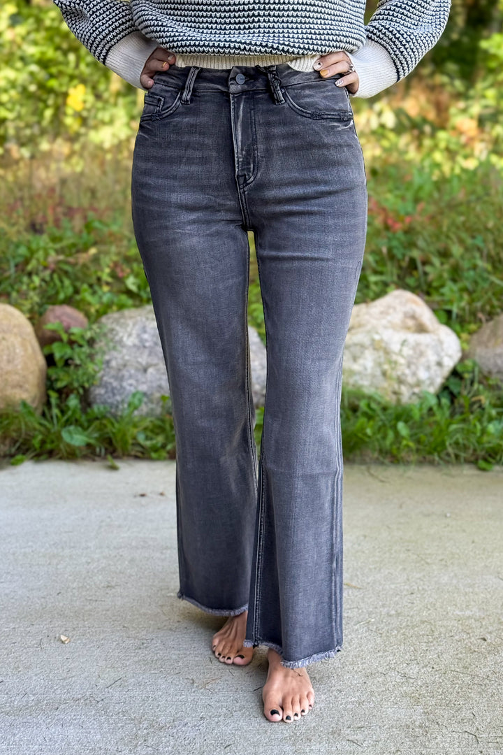 Mica Grey Wash Wide Leg