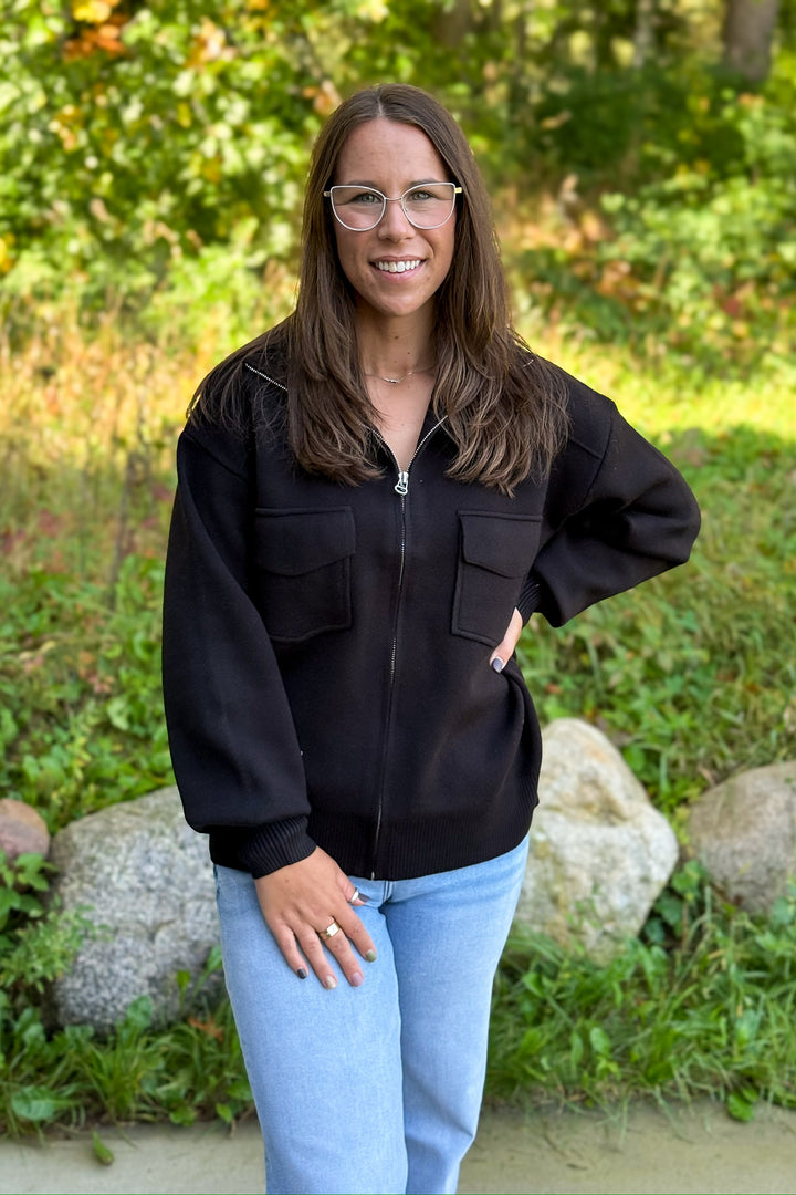 Black Zipper Jacket