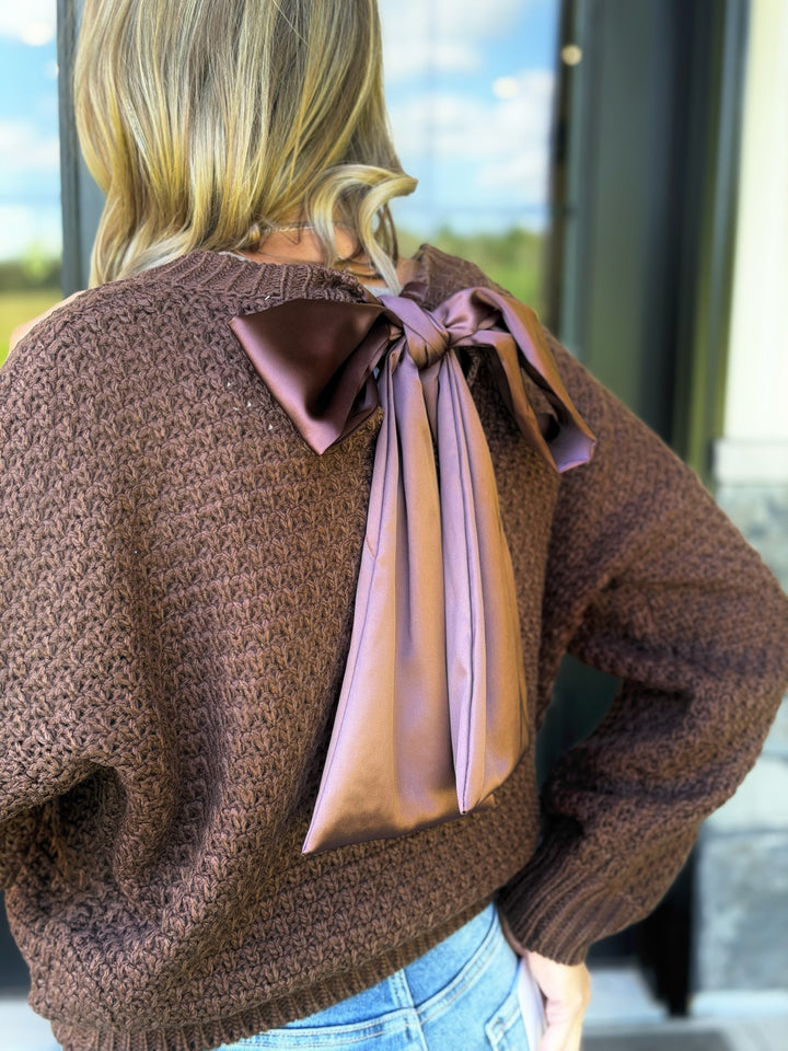 Crew Sweater Bow Detail