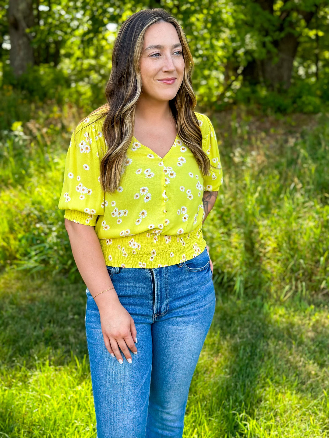 Sunshine Cinched Top