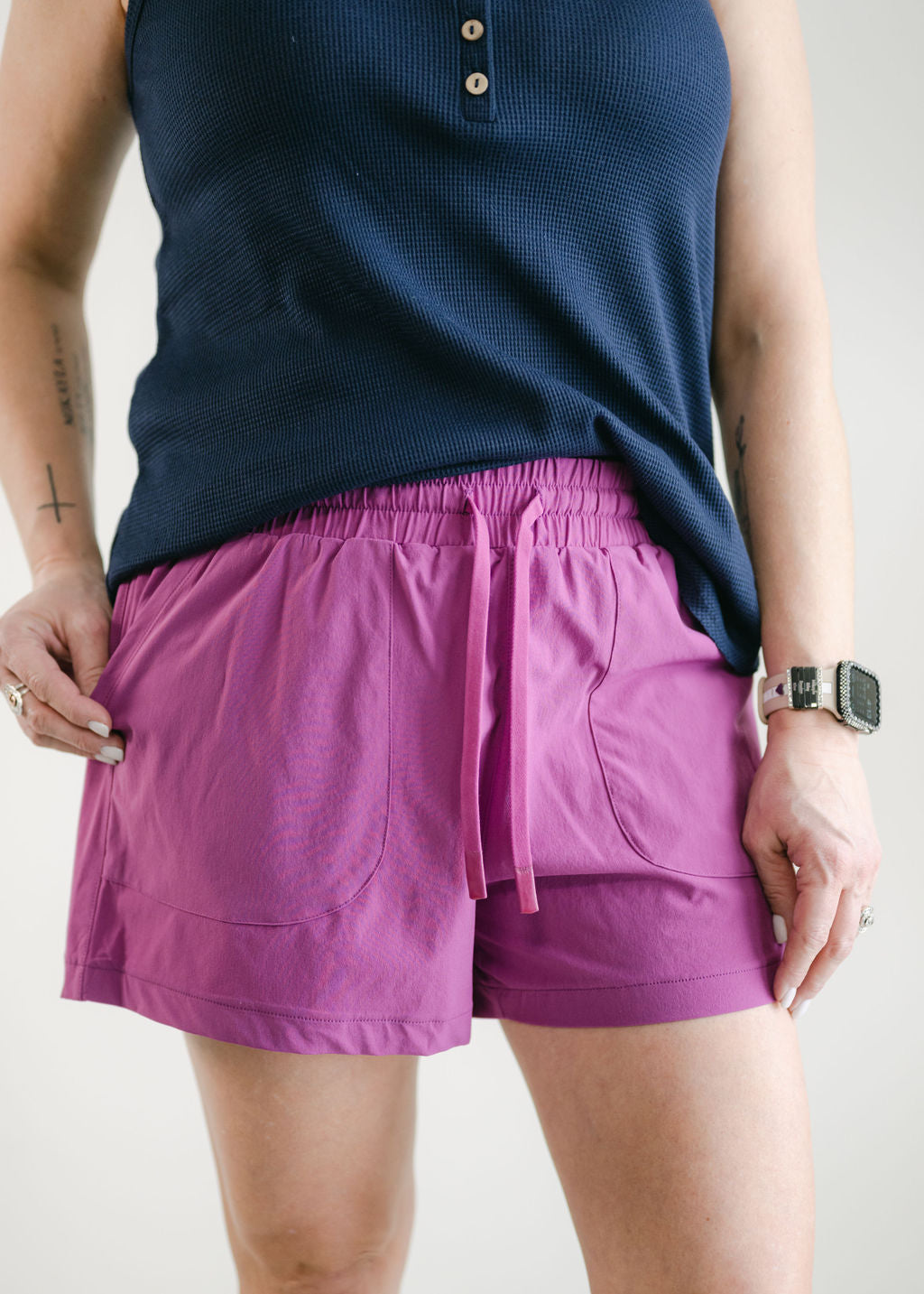 Purple Wine Athleisure Shorts
