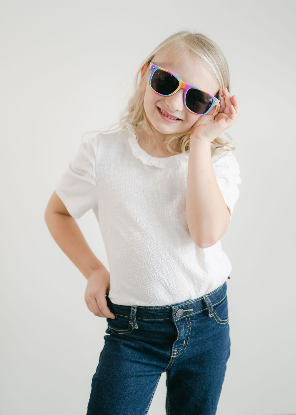 Kids Color Stripe Sunglasses