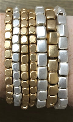 Gold & Silver Set of 7 Bracelets