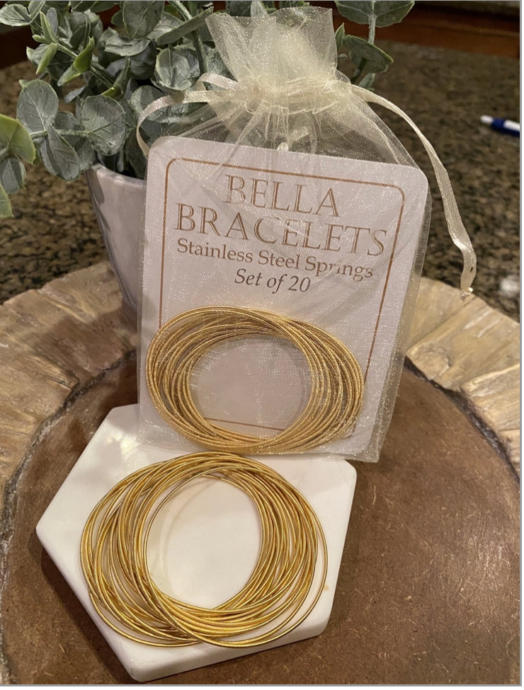 Gold Bella Bracelets - Set of 20
