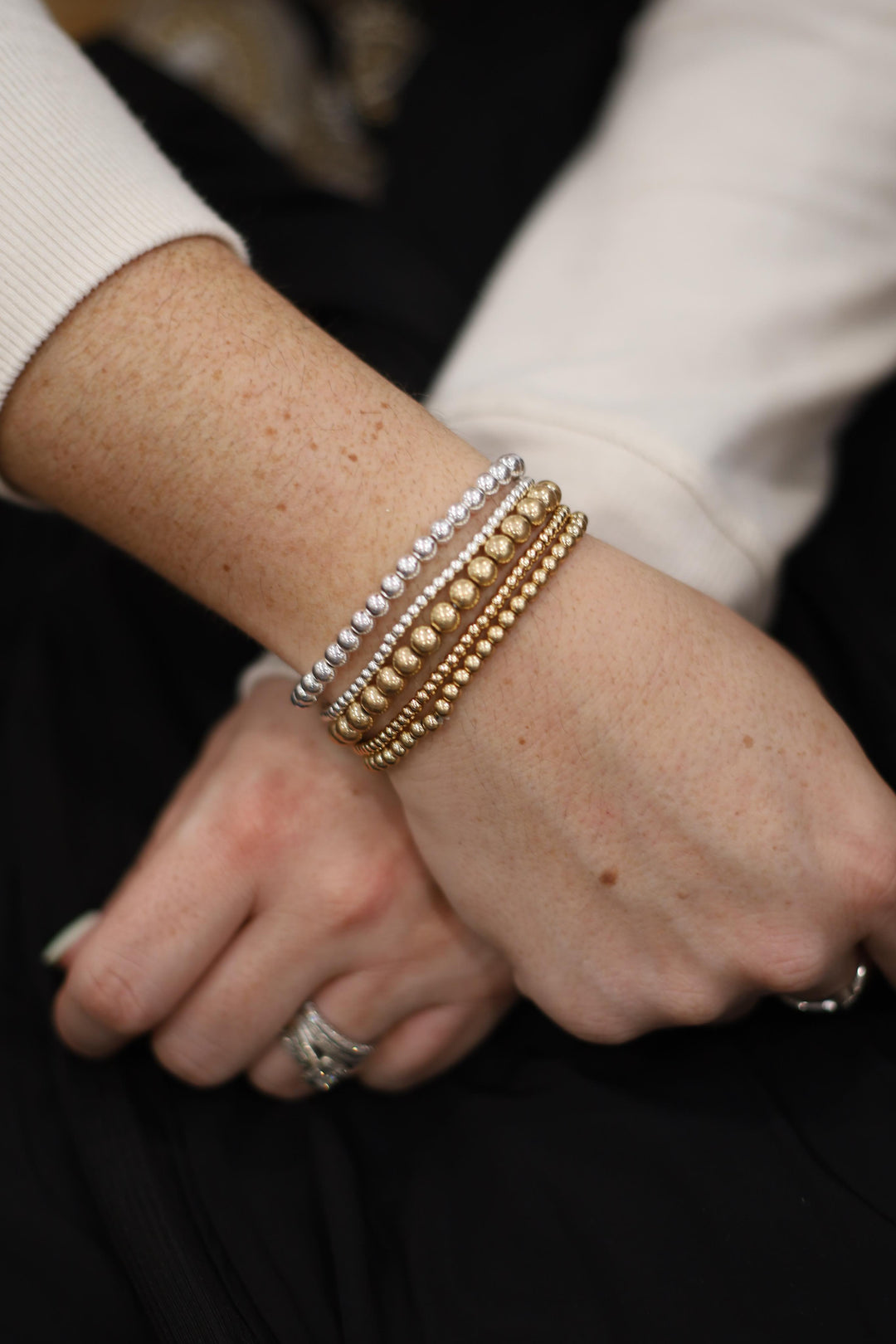 Gold & Silver Beaded Set