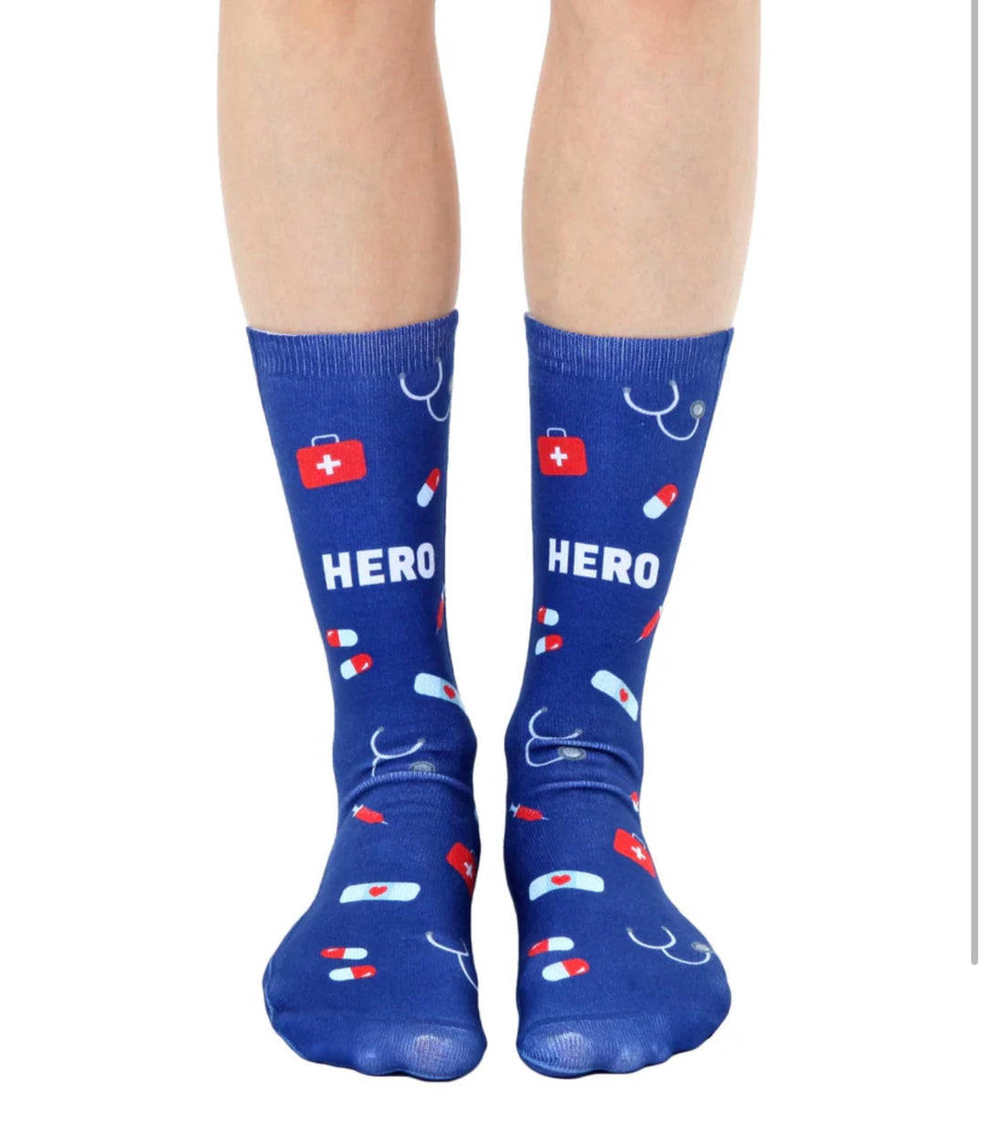 Nurse Hero Crew Socks