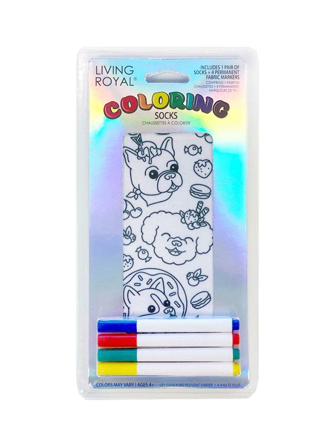 Sweet Dog Coloring Socks