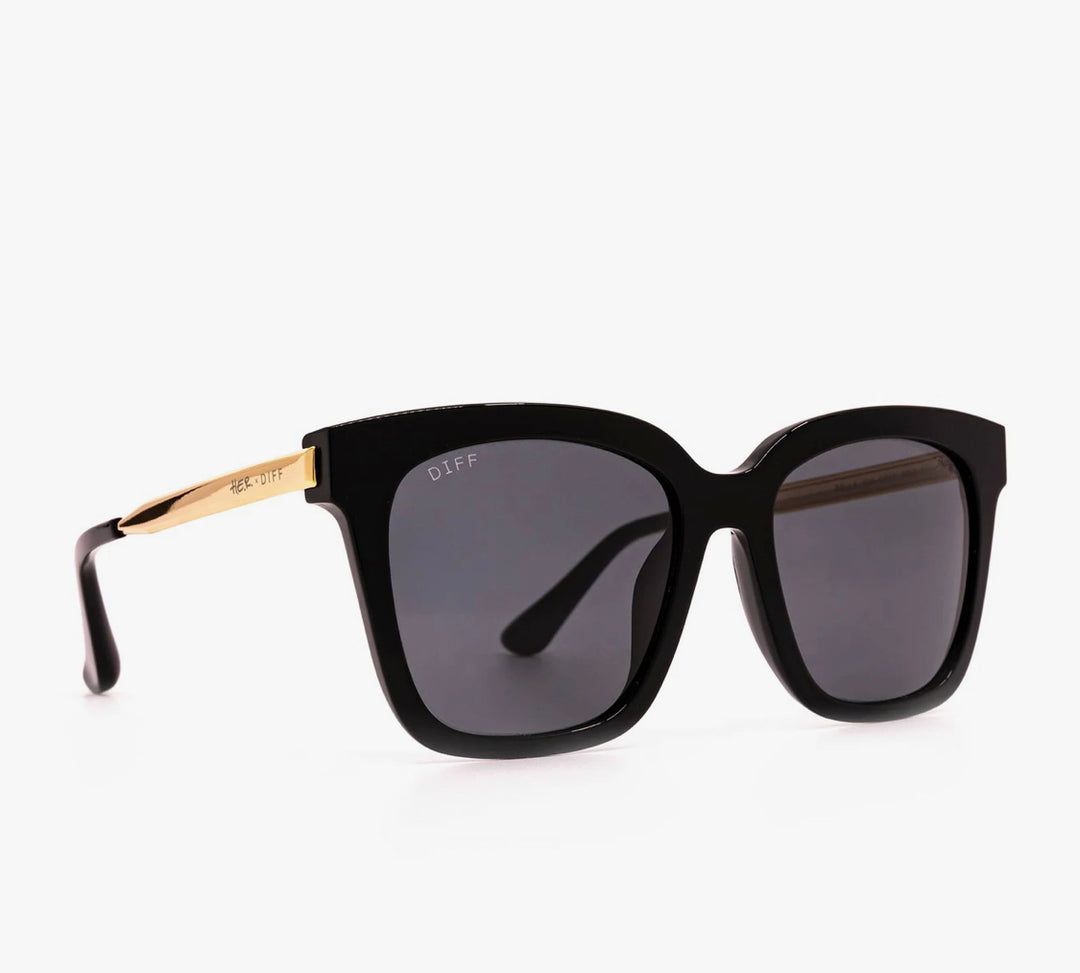 DIFF Sunglasses - H.E.R Bella Black with Gold