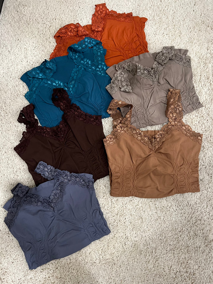 Seamless Corset Cami with Lace - Fall