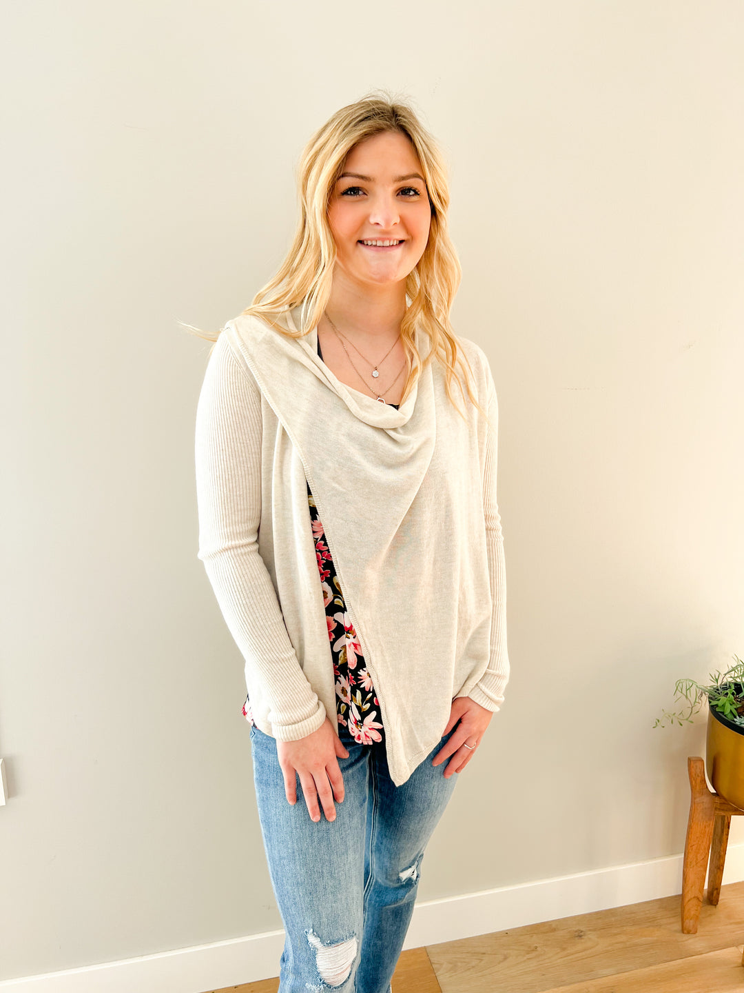 Drape Neck Sweater